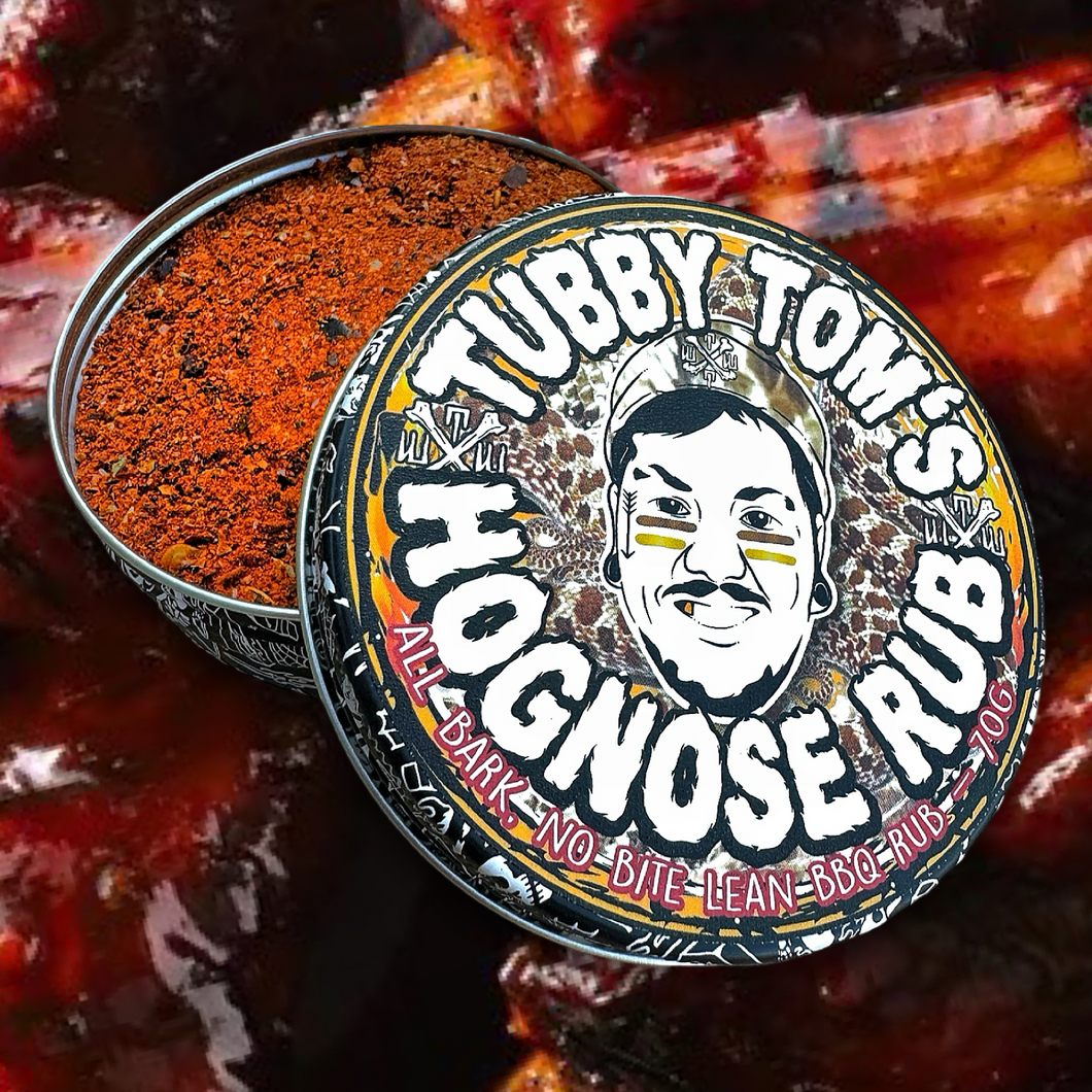 HOGNOSE BBQ RUB - ALL BARK, NO BITE! MILD SMOKEY BBQ SEASONING